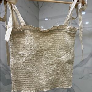 Reformation pink silk top XS